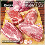 Beef CHUCK WAGYU TOKUSEN marbling <=5 aged whole cuts +/- 5.5 kg/pc (price/kg) CHILLED PREORDER 3-7 days notice